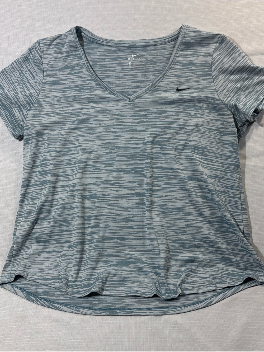 Nike Women’s Short Sleeve V-Neck Tee — Blue Heather